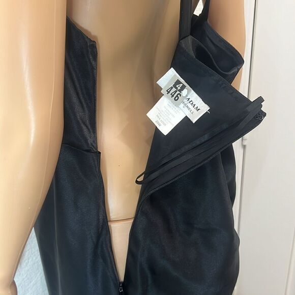 Betsy & Adam Black Dress Rhinestone Sleeveless Backless Side Zip - Picture 9 of 11